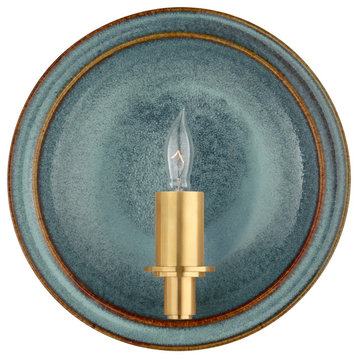 Leeds Small Round Sconce in Oslo Blue