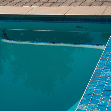 Aqua Glass Tile Pool with Jewel Accents- Maryland
