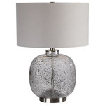 Uttermost - Uttermost 28389-1 Storm - 1 Light Table Lamp - Modern Style Table Lamp Features A Translucent ArtStorm 1 Light Table  Black/Brushed Nickel *UL Approved: YES Energy Star Qualified: n/a ADA Certified: n/a  *Number of Lights: Lamp: 1-*Wattage:150w TYPE A bulb(s) *Bulb Included:No *Bulb Type:TYPE A *Finish Type:Black/Brushed Nickel