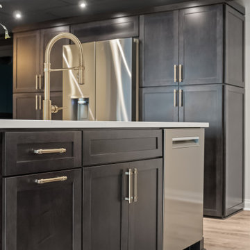 A Basement Built for Entertaining – With a Speakeasy Bar and Golf Simulator