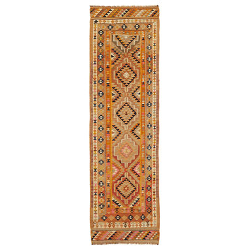 Rug N Carpet Handmade Turkish 3' 2'' x 10' 1'' Rustic Runner Rug