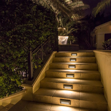 Ocean front landscape lighting, FL estate