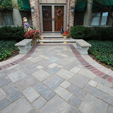 Brick Paver Driveway with Banding