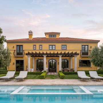 Pool, Rear Elevation with Covered Loggia