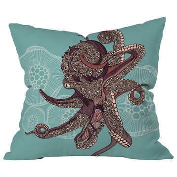 Valentina Ramos Octopus Bloom Throw Pillow