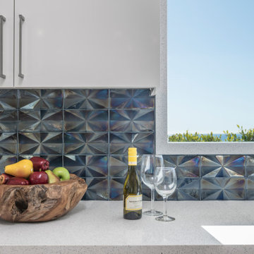 Origami Field Moxie Cottage Blue Pearl Kitchen