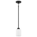 Craftmade - Bolden Mini Pendant in Flat Black - Bold clean lines with your choice of clear seeded or white frosted glass shades complement the graceful shapes of the Bolden collection setting the stage for a look that is luxurious and effortless.  This light requires 1 , . Watt Bulbs (Not Included) UL Certified.