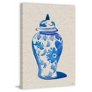 "Lone Mink Jar" Painting Print, Wrapped Canvas, 16"x24"