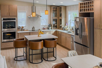 Minimalist kitchen photo in New York
