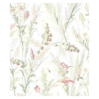 4072-70005  Frederique Mint Floral Wallpaper