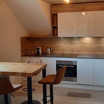 cuisine PET blanc Brillant