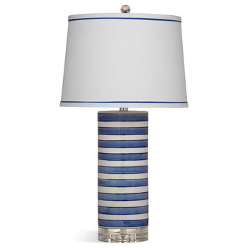 Bassett Mirror Company Ceramic Regatta Stripe Table Lamp