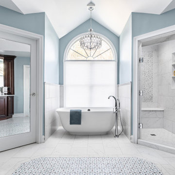 Creating a Beautiful, Traditional Master Bath in a Challenging Space