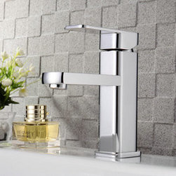 Chrome Finish Solid Brass Bathroom Sink Faucet T0516 - Bathroom Sink Faucets