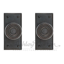 SQ Escutcheon. Pearl 970 knob by Ashley Norton - Doorknobs