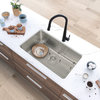 STYLISH 27 inch Single Bowl Undermount and Drop-in Stainless Steel Kitchen Sink