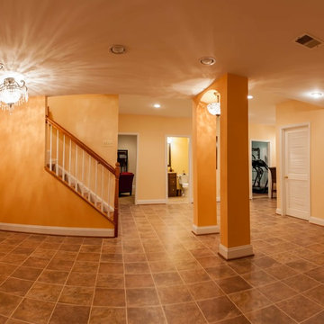Basement Built for Entertainment in Clifton, Virginia