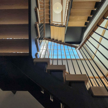 Project #96 | Dramatic Cantilevered U-Shaped Staircase