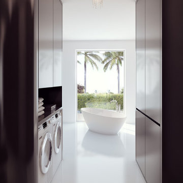Art deco bathroom/ laundry/ dressing-room