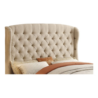 Felisa Upholstered Wingback Headboard Transitional Headboards
