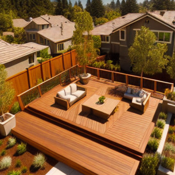Suburban Sanctuary Deck and Landscape in Richmond