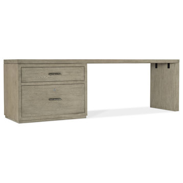 Hooker Furniture 6150-10945 96" Wood Veneer 2 Drawer Writing Desk - Medium Wood