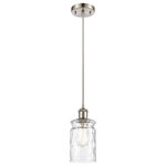Innovations Lighting - Candor 1-Light Mini Pendant, Brushed Satin Nickel, Clear Waterglass - A truly dynamic fixture, the Ballston fits seamlessly amidst most decor styles. Its sleek design and vast offering of finishes and shade options makes the Ballston an easy choice for all homes.