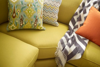 Inspiration for a transitional family room remodel in Other