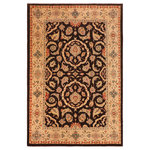 Bareens Designer Rugs - Oriental Ziegler Teri Brown Tan Hand-Knotted Wool Rug - 10'0'' x 13'10'' - Enhance the ambiance of your home with this magnificent Persian-influenced Turkish hand-knotted rug made by skilled artisans capable of creating the most exceptional vegetable dyes and hand-spun wool. This exquisite handmade rug is a one-of-a-kind Peshawar Kafkaz, otherwise identified as Chobi, Chobi Peshawar, Oushak, or Ziegler rug. These handmade rugs are crafted in Pakistan utilizing superior-quality wool imported from Australia, New Zealand, and Korea in two types of weaves: the Persian weave and the Mori weave. This rug is meticulously crafted by hand using the finest natural vegetable dyes extracted from local plants. The artisans use a blend of hand-spun local and fine merino wool, resulting in a rug with a compelling texture, higher lanolin content, and longer staple. The artisans occasionally incorporate natural or artificial silk into the pile to enhance specific motifs. The finished product is an awe-inspiring execution of flawless design and an understated palette that exudes elegance.
