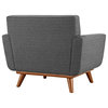 Engage 2-Piece Upholstered Fabric Armchair and Ottoman, Gray