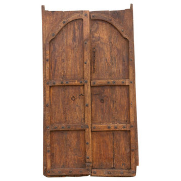 19th Century Indian Moorish Pair of Teak Doors