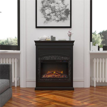 Ameriwood Home Lamont Electric Fireplace in Black