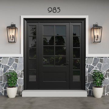 Brooks 3 Light 23" Tall Outdoor Wall Sconce Powder Coated Black