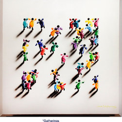 Gatherings -  Original Painting by Waterous - Home Decor