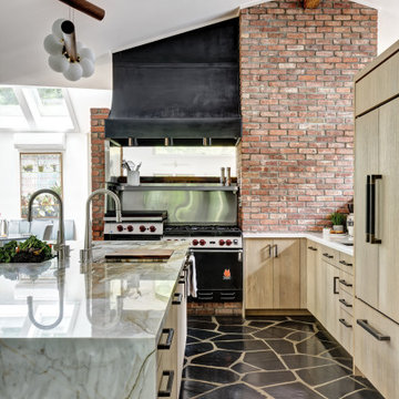 A Modern Kitchen for a Retreat in the Woods