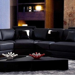 2516B LEATHER SECTIONAL SOFA - Sectional Sofas