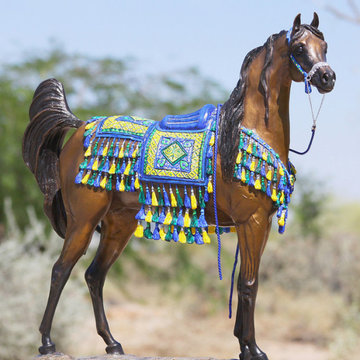 "The Treasure" traditional Arabian Horse Bronze Sculpture