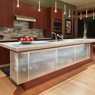 75 Beautiful Modern Kitchen With Recycled Glass Countertops