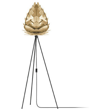 Conia 63" Tripod Floor Lamp, Black/Brushed Brass