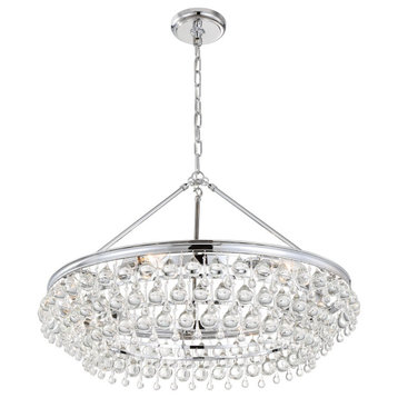 Crystorama 275-CH 6 Light Chandelier in Polished Chrome