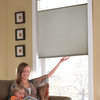 Custom Top Down Bottom Up Cordless Cell Shades, 28"x36", Espresso