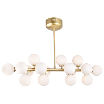 CWI LIGHTING 1020P36-16-602 16 Light Chandelier with Satin Gold finish