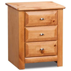 vidaXL Solid Oak Wood Nightstand W/ 3 Drawers Side Storage Table Cabinet Stand for sale online 