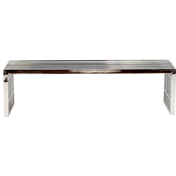 Ipswich Stainless Steel Bench, Silver, Large