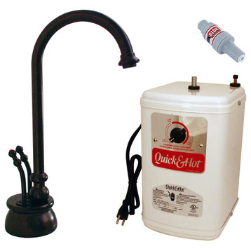 2 Handle Hot and Cold Water Dispenser, Tank, Filter, Flanges, Oil Rubbed Bronze