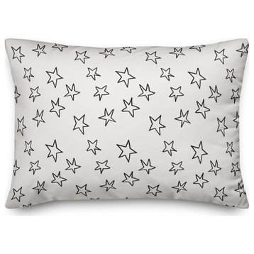 Simple Star Pattern 14"x20" Spun Poly Pillow