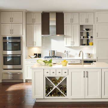 Diamond Cabinets: Off White Cabinets in Casual Kitchen