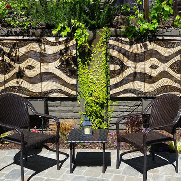 Outdoor Abstract Pattern Water Wall - Shino/Bronze Combo