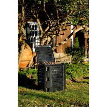 Alfresco Home Urban Compgreen Resin Outdoor Composter in Black Rust