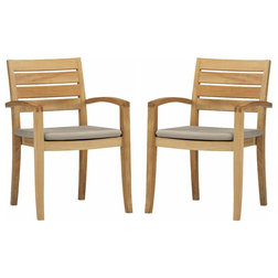 Transitional Outdoor Dining Chairs by Teak Deals